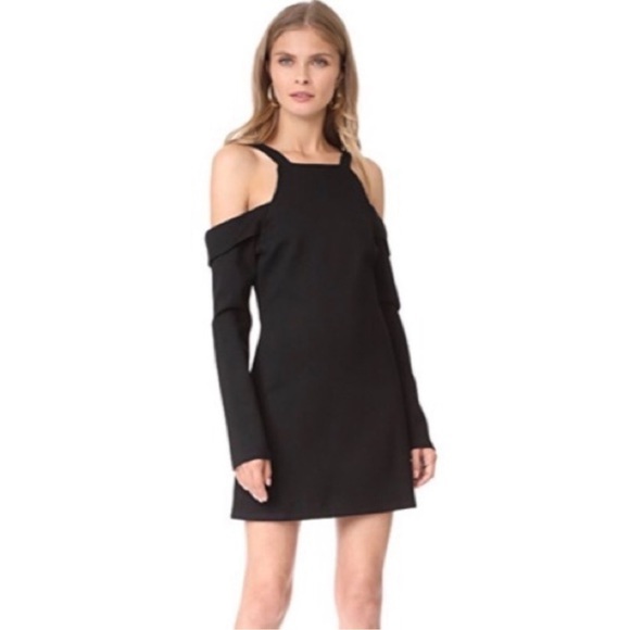 Line & Dot Off Shoulder Long Sleeve Mini Dress - Picture 1 of 10